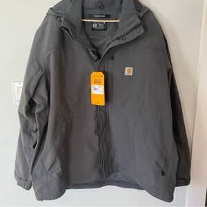 NEW Carhartt Grey Storm Defender Jacket Mens 2XL XXL Loose Fit Coat Heavyweight